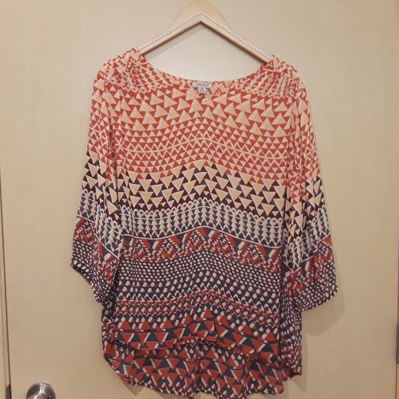 Lucky Brand Tops - Lucky Brand: Boho Hi-Low Multi-Color Tunic